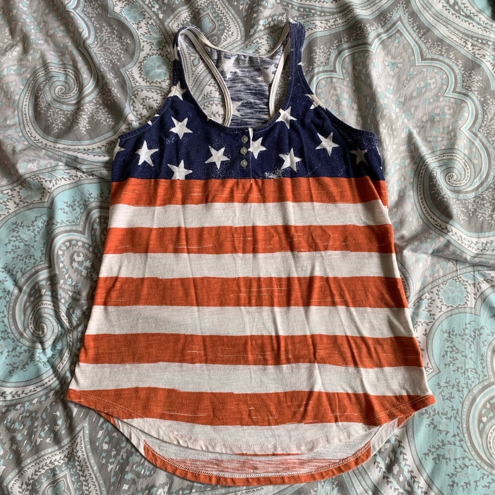 American flag tank top